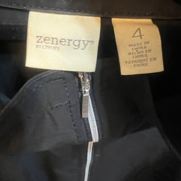 SOLD Chico's Zenergy Black - Fully Zippered Activewear Sporty type jacket - Picture 8 of 9